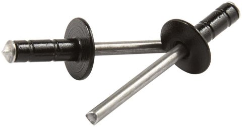 Allstar Performance Multi-Grip Rivets ALL18091 Rivets, Blind Rivets, Multi-Grip, 3/16 in. Rivet, 1/2 in. Head, Aluminum/Steel, Black, Set of 250