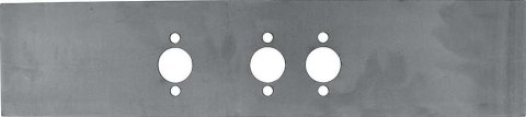 Allstar Performance Floor Pedal Plates ALL54050 Plate, Steel, Weld-In, 23 in. Length, 5 in. Height, Three 1.50 in. Holes, Each