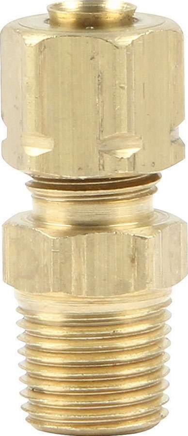 Allstar Performance Nylon Brake Line Fittings ALL48032 Fitting, Brass, Straight, Male 1/8 in. NPT, 3/16 in. Compression, Each