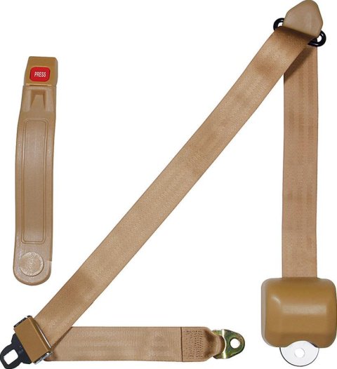 Allstar Performance Seat Belts ALL98118 Belt, Three Point, Tan, Retractable, Each