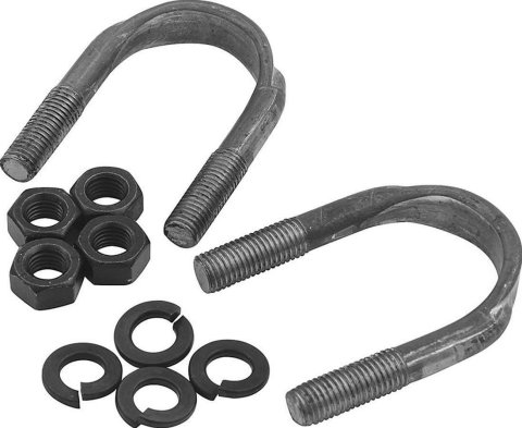 Allstar Performance U-Bolt Kits ALL69017 U-Bolts, Steel, Fits 1310 U-Joint, 5/16-24 in., Kit