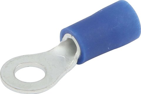 Allstar Performance Terminal Connectors ALL76042 Electrical Wiring Connectors, Tin Plated Copper, #8 Stud Ring, Male, PVC Insulated, 14-16 Gauge, Set of 20