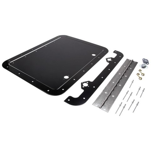Allstar Performance Access Panels ALL18543 Deck Lid, Aluminum, Black, Rectangular, 10 x 14 in., Kit
