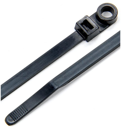 Allstar Performance Nylon Tie Wraps ALL14391 Zip Ties, Wire Ties, Nylon, Black, 11.000 in. Length, Mounting Hole, Set of 25