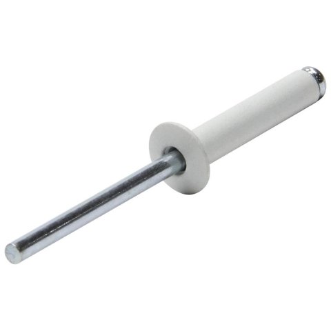 Allstar Performance Small Head Rivets ALL18021 Rivets, White, Steel, Aluminum, Size 3/16 in., Diameter 3/8 in., Grip Range 0.625-0.750 in., Set of 250.