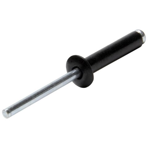 Allstar Performance Small Head Rivets ALL18023 Rivets, Black, Steel, Aluminum, Size 3/16 in., Diameter 3/8 in., Grip Range 0.625-0.750 in., Set of 250.