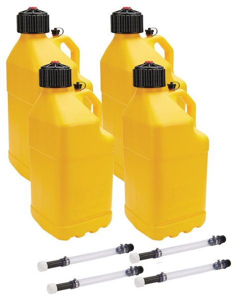 5 Gallons Allstar Performance Gallon Square Utility Jug ALL40123-4 Jug, Square, 5.0 Gallons, Vented, Plastic, Yellow, Set of 4