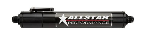 Allstar Performance Fuel Filter with Shut-Off Valves -12 AN Inlet Size ALL40199 Filter, With Valve, Inlet, Outlet, Aluminum, Black, Each