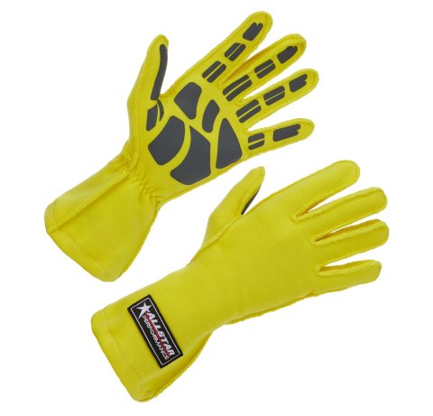 Allstar Performance Driving Gloves ALL913095 Non-SFI Outseam S/L XL Yellow