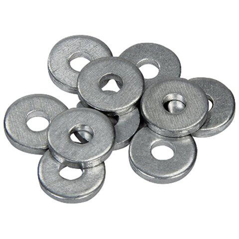 Allstar Performance Aluminum Rivet Backup Washers ALL18200 Washers, Aluminum, .125 in. Inside Diameter, .375 in. Outside Diameter, Set of 500
