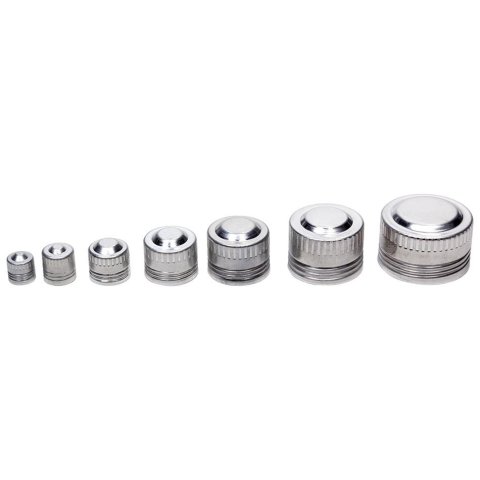 Allstar Performance Cap and Plug Kits ALL50820 AN Caps, Aluminum, Natural, Five of Each Size -3 AN to -16 AN Female, Kit