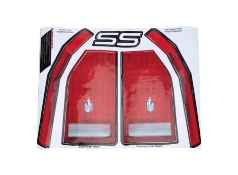 Allstar Performance Custom Graphics Decal Kits ALL23017 Bumper Cover Decals, Circle Track, Vinyl, Taillights, SS Logo, Rear, Kit