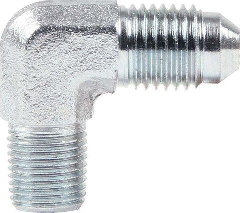 Allstar Performance Brake Fittings ALL50019 Fitting, Adapter, AN to NPT, 90 Degree, Steel, Zinc, -4 AN, 1/8 in. NPT, Each