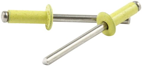 Allstar Performance Small Head Rivets ALL18139 Rivets, Blind Rivets, 3/16 in. Rivet, 3/8 in. Head, Aluminum, Yellow, Set of 250