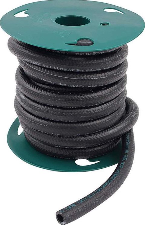 Allstar Performance Fuel Line Hoses ALL40351 Hose, 1/4 in. Size, 50 psi, Nitrile Rubber, Black, 25 ft. Length, Each