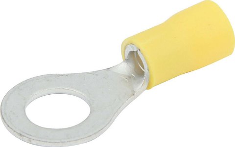 Allstar Performance Terminal Connectors ALL76055 Electrical Wiring Connectors, Tin Plated Copper, 5/16 in. Stud Ring, Male, PVC Insulated, 10-12 Gauge, Set of 20