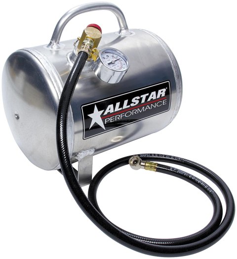Allstar Performance 1.5 Gallon Air Tank ALL10531 Tank, Horizontal, Gallons Volume, Aluminum, Polished, Each