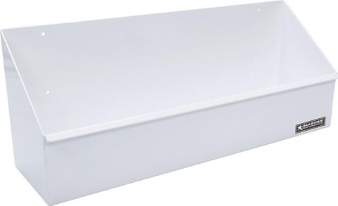 Allstar Performance Gear Tote Box Holders ALL12269 Garage and Trailer Organizers, Holders, Aluminum, White, 5.50 in. Depth, 21.00 in. Length, Each