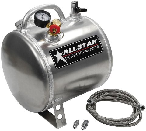 Allstar Performance Oil Pressure Primer Tanks ALL10535 Tank, Aluminum, Natural, Fittings, Line, Kit