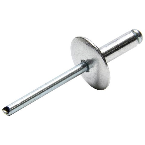 Allstar Performance Large Head Rivets ALL18010 Rivets, Silver, Steel, Aluminum, Size 3/16 in., Diameter 5/8 in., Grip Range 0.250-0.375 in., Set of 250.