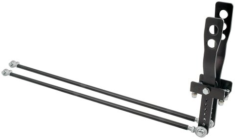 Allstar Performance Shifters, Manual Transmission ALL54124 Shifter, 2-Lever Shifter Black, Unequal Length Handles