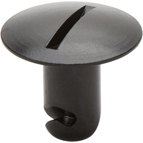 Allstar Performance Oversized Oval Head Button Fasteners ALL19170 Quick Fasteners, Button, Slotted Head, Aluminum, Black, 0.44 in. Shank Diameter, 0.50 in. Shank Length, Set of 10