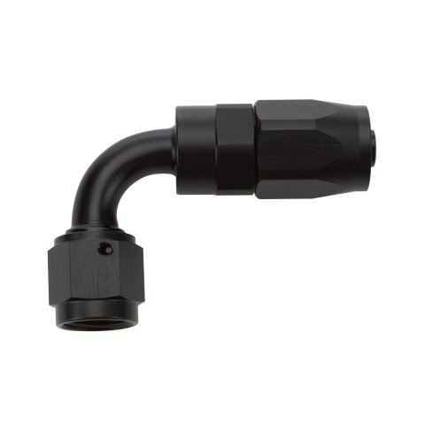 Allstar Performance Hose Ends ALL49355 Fitting, End, 90 Degree, -12 AN to -12 AN Female, Aluminum, Black, Each