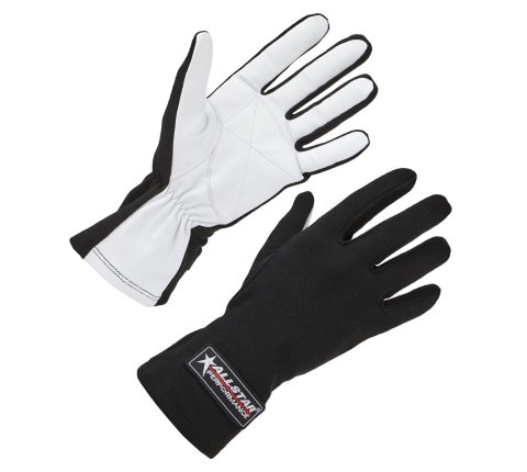 Allstar Performance Non-SFI Driving Gloves ALL910015 Gloves, Non-SFI, Single Layer, Black, X-Large, Pair