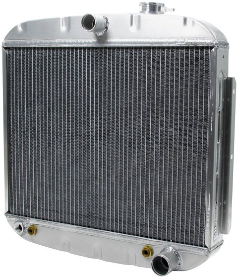 Allstar Performance Chevy Aluminum Radiators ALL30006 Radiator, Exact Fit, Aluminum, Natural, Chevy, Passenger Car 1955-57, Mounts to Rear of Core Support, Each