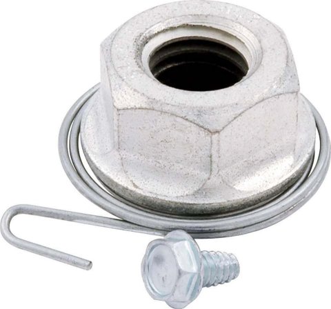 Allstar Performance Glueless Lug Nuts ALL44108 Nuts, Glueless, Conical, 5/8-11 RH in., Open End, Zinc Finish, Springs, Self-tapping Screws, Set of 5