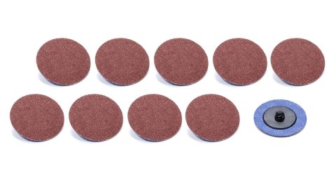Allstar Performance Twist Lock Sanding Discs ALL12107 Discs, 120 Grit, Round, 2 in. Diameter, Lock, Set of 10