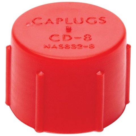 Allstar Performance AN Cap Fittings ALL50804 Caps, Plastic, Red, -8 Female, Set of 20