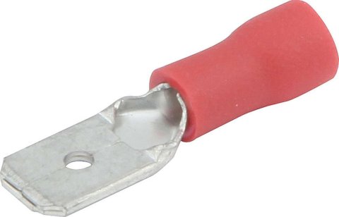 Allstar Performance Terminal Connectors ALL76037 Electrical Wiring Connectors, Tin Plated Copper, 1/4 in. Stud Spade, Male, PVC Insulated, 18-22 Gauge, Set of 20