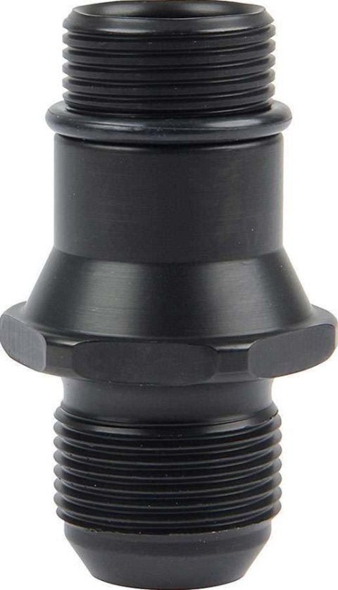 Allstar Performance Adapter Fittings ALL31139 Fitting, Adapter, AN to Straight Cut, Straight, Aluminum, Black Anodized, 1 1/4-12 in., -16 AN, Each