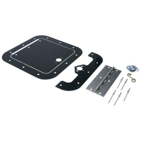 Allstar Performance Access Panels ALL18540 Deck Lid, Aluminum, Black, Square, 6 in. x 6 in. Door, Universal, Kit