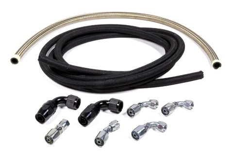 Allstar Performance Power Steering Hoses and Lines ALL48205 Hose Kit, Hose Kit For Stock Type Gear Box, Front Mount