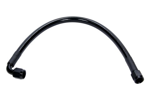 Allstar Performance Coated Stainless Steel Lines ALL48466-12 Ah Hose Assemblies, Performance, #6 Braided Line, Black, 12 in. Long, Aluminum Ends, Black, -6 AN Straight, -6 AN 90 Degree, Each