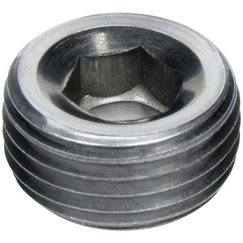 Allstar Performance NPT Plug Fittings ALL49814 Fitting, Plug, Steel, Zinc, 1/2 in. NPT, Male Threads, Each
