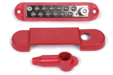 Allstar Performance Buss Bars ALL76170 Electrical Junction Block, Bar, 12-wire Connector, Plastic, Red, Each