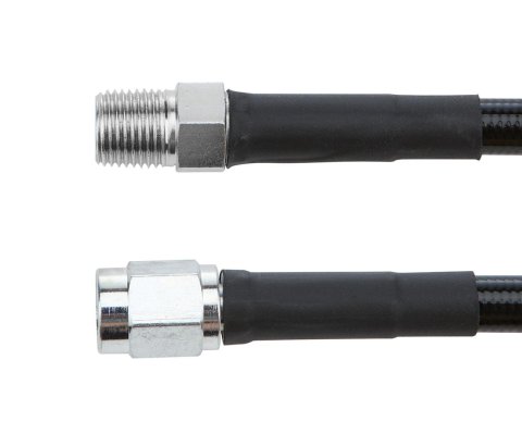 Allstar Performance AN Hose Assemblies ALL48435-28 #3 Coated Braided Line -3 Straight / 1/8" NPT Steel Ends 28"