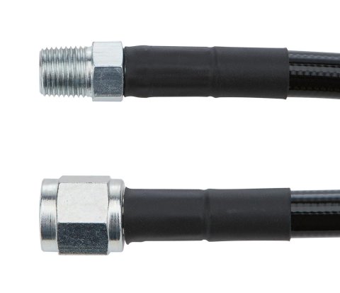 Allstar Performance AN Hose Assemblies ALL48445-18 #4 Coated Braided Line -4 Straight / 1/8" NPT Steel Ends 18"