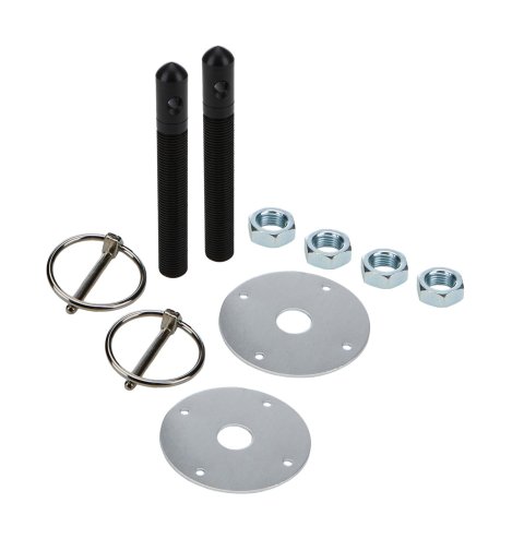 Allstar Performance Hood Pins ALL18497 Aluminum Pin Kit 1/2" with 3/16 Clips Black