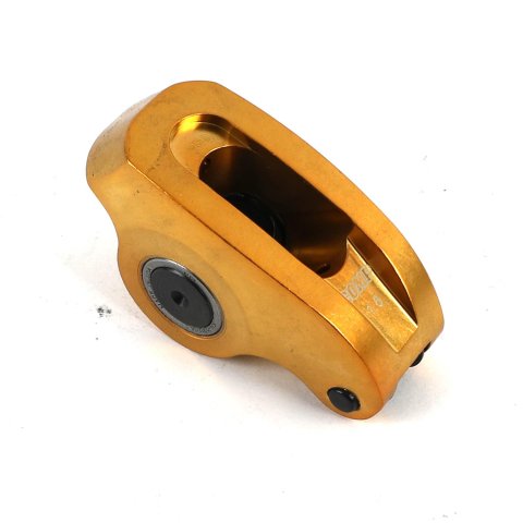 COMP Cams Ultra Gold Aluminum Rocker Arms 19016-16 Arm, Gold, Full Roller, 1.6 Ratio, Aluminum, Narrow Body, Self-Aligning, 3/8 in. Stud, Chevy, Set of 16