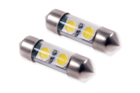 Diode Dynamics SMF2 LED Bulbs DD0071P Light Bulbs, SMF2, Festoon Bulb Style, LED, Cool White, 6000K Color Temperature, Pair