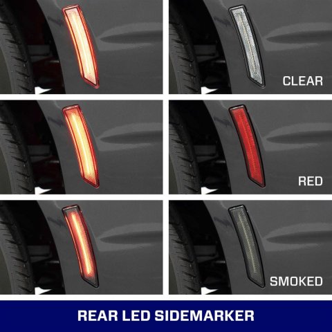 Diode Dynamics LED Sidemarkers for 2024-2025 MUSTANG - FL0092 Side Marker, LED, Clear Lens, Front/Rear, Ford, Set