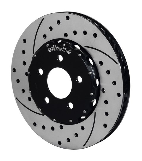 Wilwood ProMatrix Replacement Rotor and Pad Kits 140-12148-D Brake Combos, Kits, Front, Cross-drilled/Slotted Rotors, Black E-Coat, Semi-metallic Pads, Ford, Kit