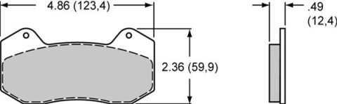 Wilwood Smart Pad BP-30 Brake Pads 150-30-6712K Pads, Pad, BP-30, 6712, High-Friction Metallic, High Performance, Set