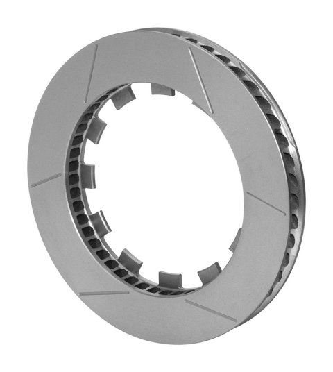 Wilwood GT 48 Series Curved Vane Rotors 160-15561-B Brake Rotor, Series, Slotted Surface, Carbon Iron, Natural, Passenger Side, Each