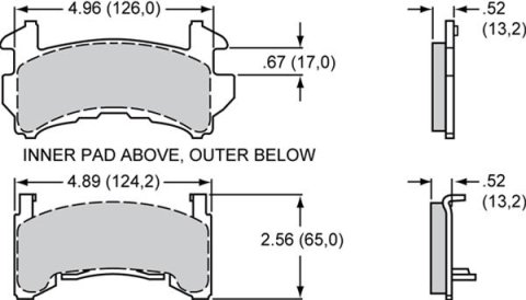 Wilwood Disc Brakes Brake Pads 150-45-D154K PAD,D154-45,GM-METRIC,AXLE SET