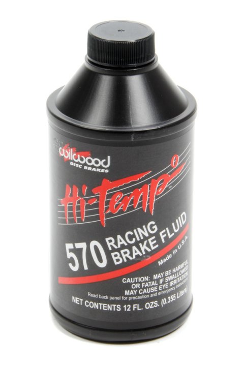 Wilwood Hi-Temp 570 Degree Racing Brake Fluid 290-0632 Fluid, DOT 3, Hi-Temp, Degrees Fahrenheit, 12 fluid oz. Bottle, Each